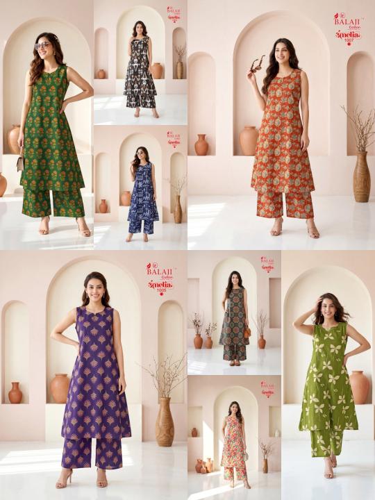 Balaji amelia vol-1 sleeveless coord set clothing wholesalers in india